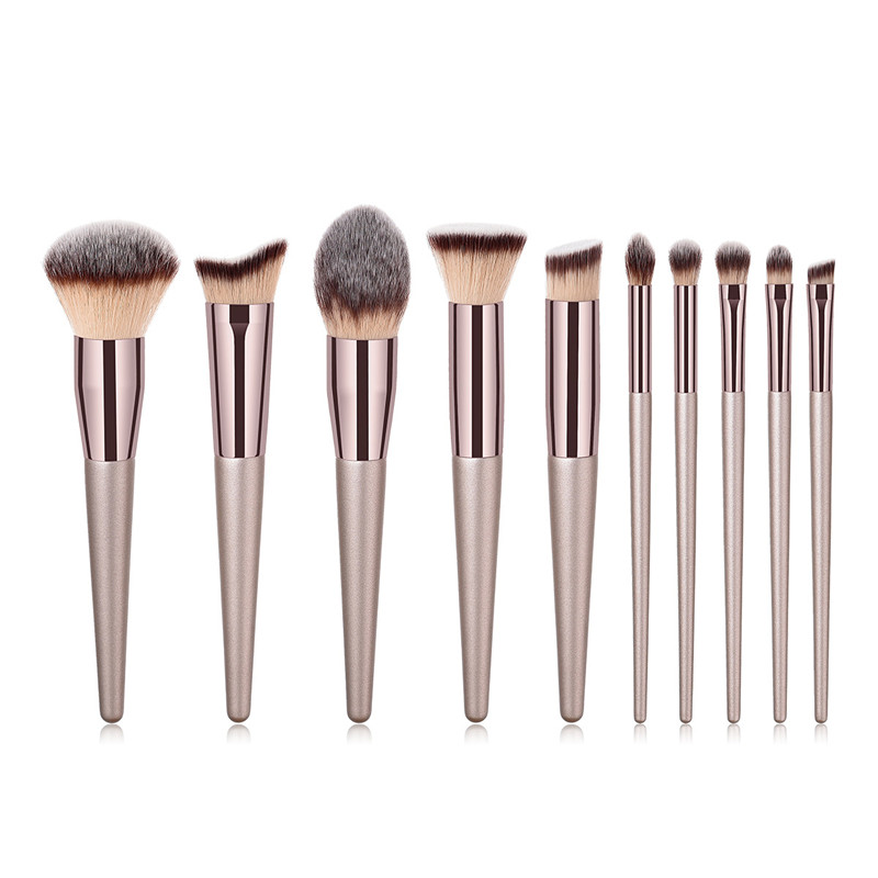 22 Pcs Professional Makeup Brushes Set Champagne Gold Foundation Concealer Eyeshadow Brushes Portable Cosmetic Tools Brushes